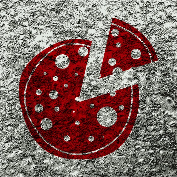 Pizza ikony plochý design s abstraktní pozadí — Stock fotografie