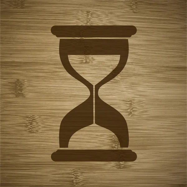 Hourglass time icon flat design with abstract background — Stock Photo, Image