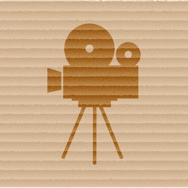 Videocamera icon Flat with abstract background — Stock Photo, Image