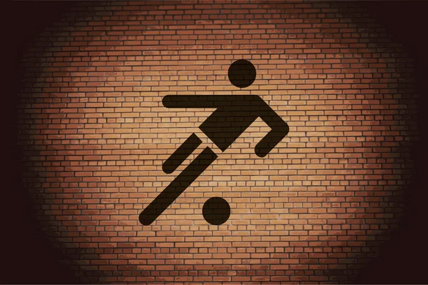 Voetbal spelers pictogram. voetbal. Appartement met abstracte achtergrond — Stockfoto