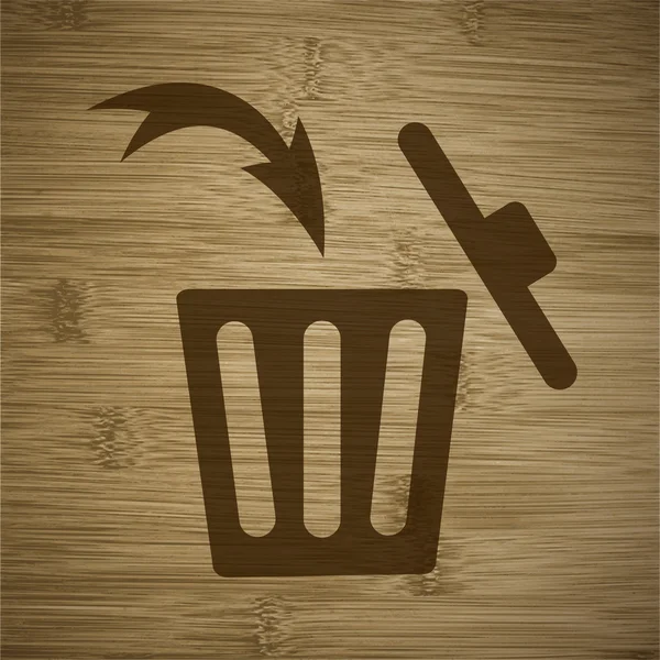 Trash bin icon Flat with abstract background — Stock Photo, Image