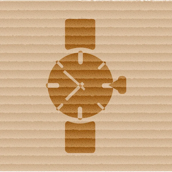 Guarda, orologio. icona Piatto con sfondo astratto — Foto Stock