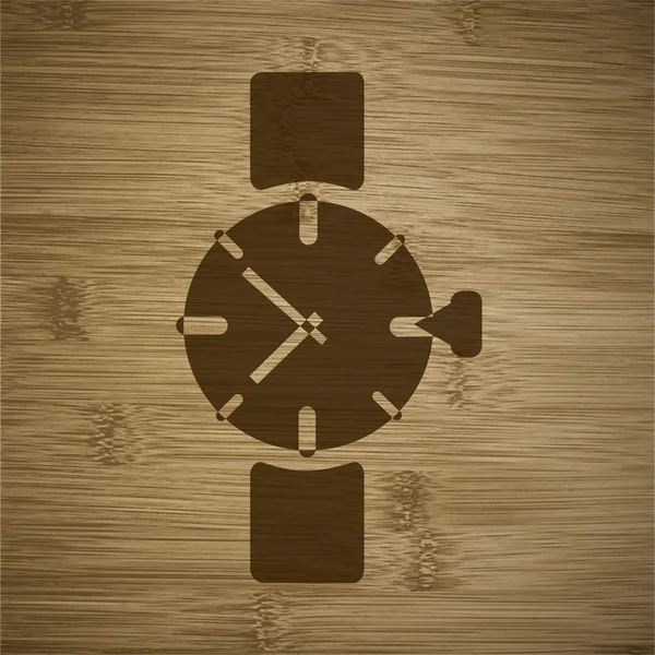 Mira, reloj. icono Piso con fondo abstracto — Foto de Stock