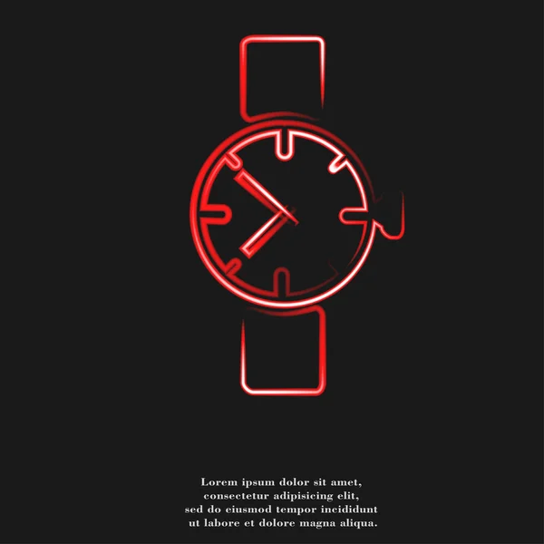 Hodinky, hodiny. ikona s abstraktní pozadí — Stock fotografie