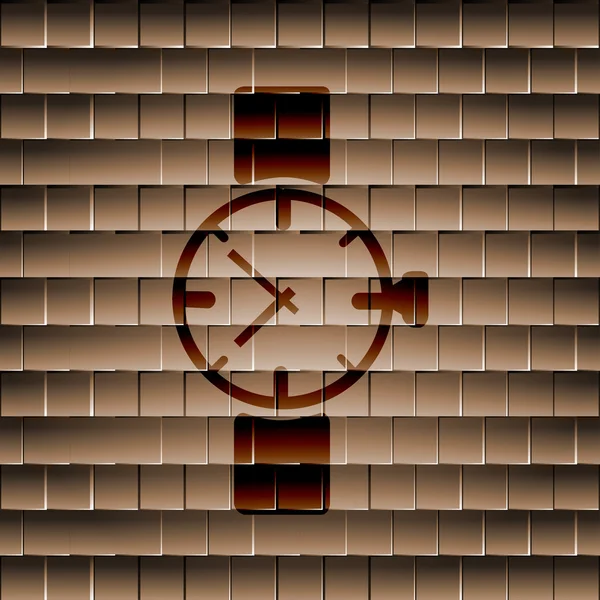 Regarde, horloge. icône Plat avec fond abstrait — Photo