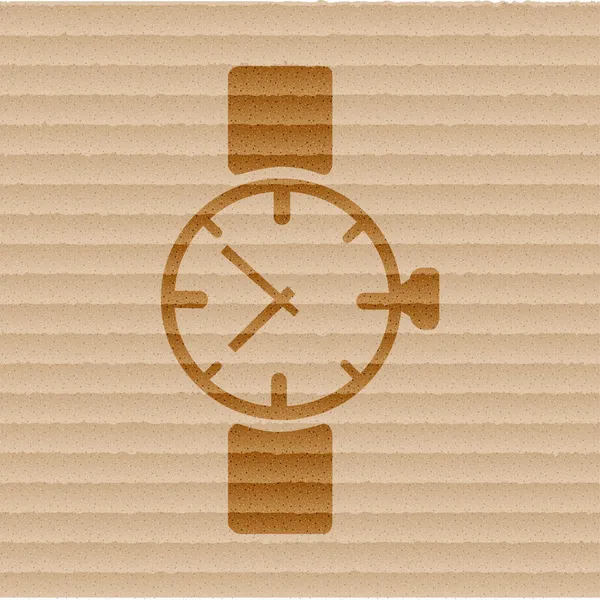 Regarde, horloge. icône Plat avec fond abstrait — Photo