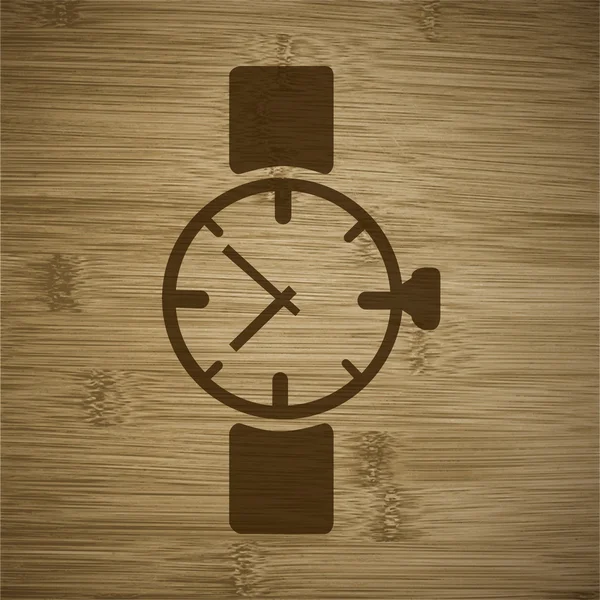 Mira, reloj. icono Piso con fondo abstracto —  Fotos de Stock