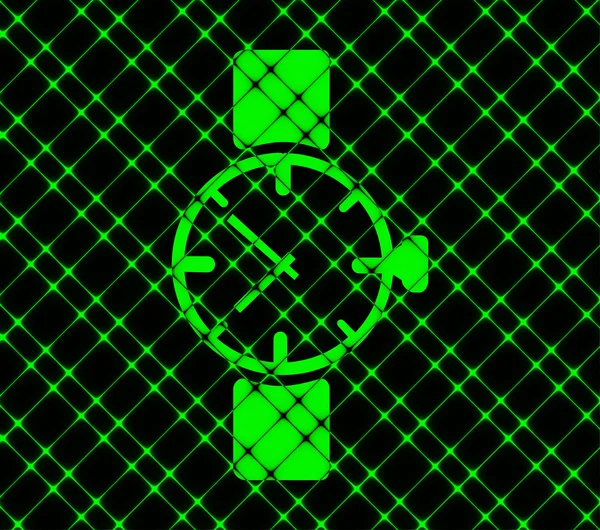 Mira, reloj. icono Piso con fondo abstracto — Foto de Stock