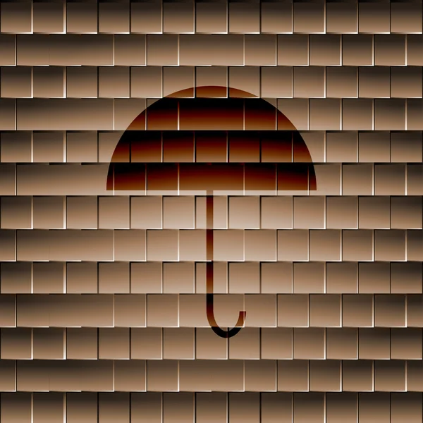 Umbrella icon Flat with abstract background — Stock Photo, Image