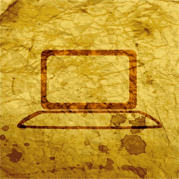 Notizbuch, Laptop-Symbol flach mit abstraktem Hintergrund — Stockfoto