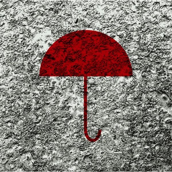 Icône de parapluie Plat avec fond abstrait — Photo