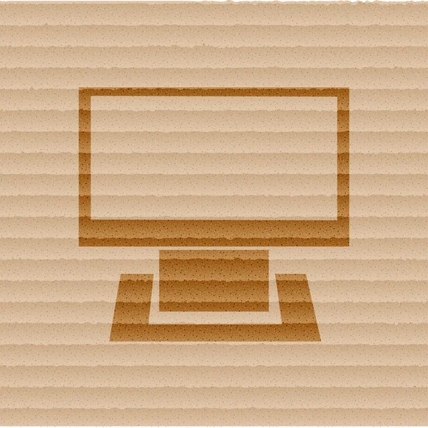 Icono del ordenador Plano con fondo abstracto —  Fotos de Stock