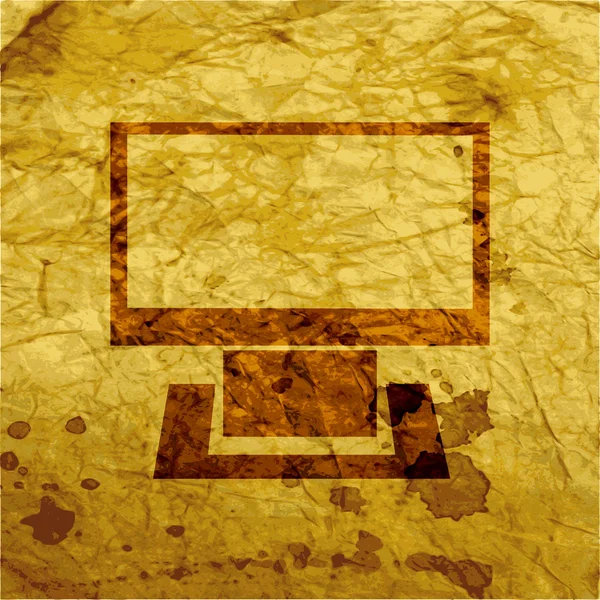 Computer icon Flat with abstract background — Stock Photo, Image