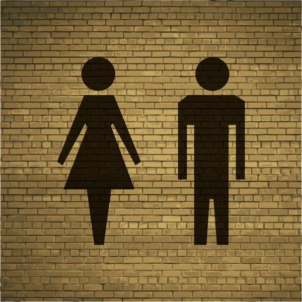 Man and woman icon. Flat with abstract background — Stock Photo, Image