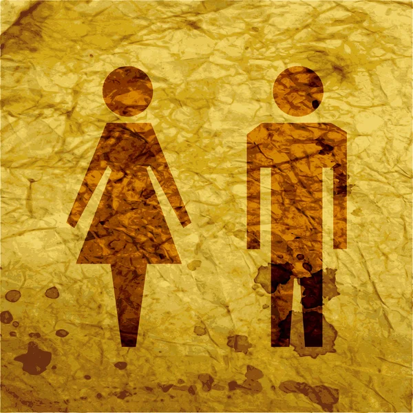 Man och kvinna-ikonen. platta med abstrakt bakgrund — Stockfoto
