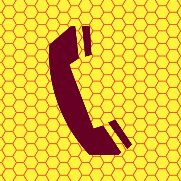 Ikona telefonu s abstraktní pozadí — Stock fotografie