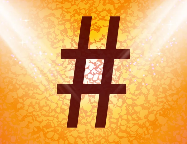 Hashtag Speech icon Flat with abstract background — Stock Photo, Image