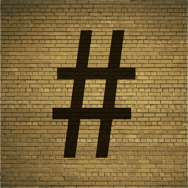 Hashtag Ícone de fala Flat com fundo abstrato — Fotografia de Stock