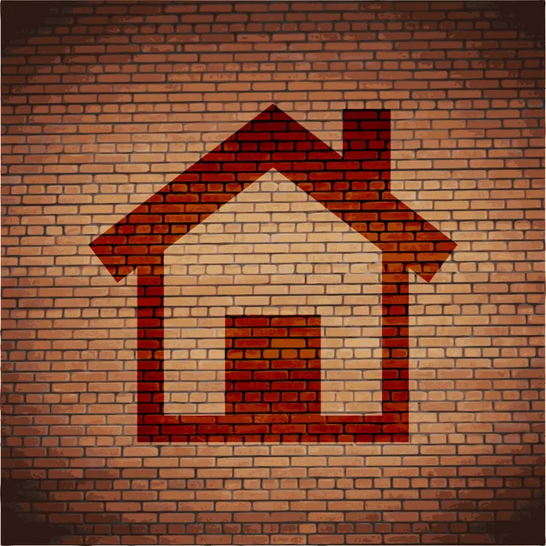 Para casa. casa ícone Plano com fundo abstrato — Fotografia de Stock