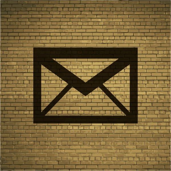Envolvente Icono de correo plano con fondo abstracto —  Fotos de Stock