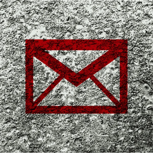 Envolvente Icono de correo plano con fondo abstracto —  Fotos de Stock