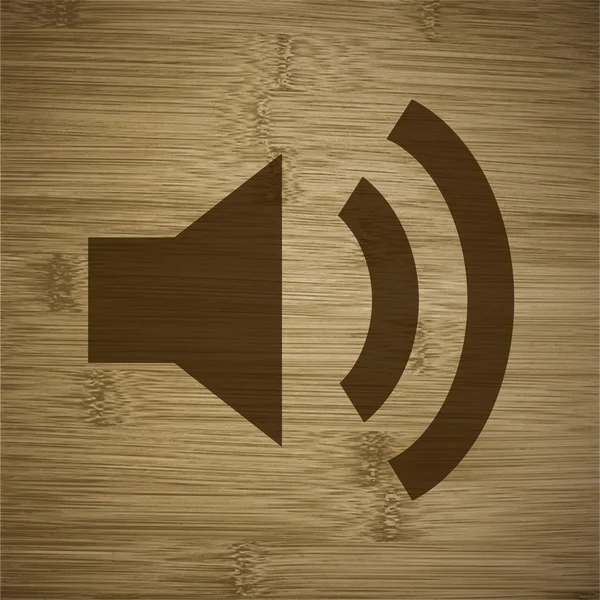 Lautsprecher-Symbol flach mit abstraktem Hintergrund — Stockfoto