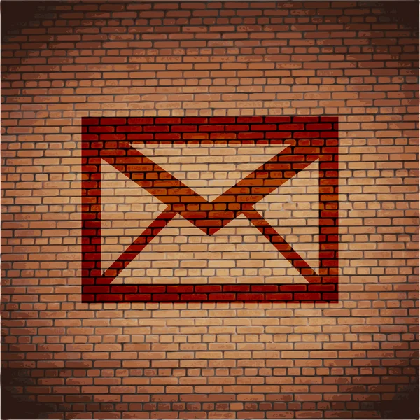 Briefumschlag-Symbol flach mit abstraktem Hintergrund — Stockfoto