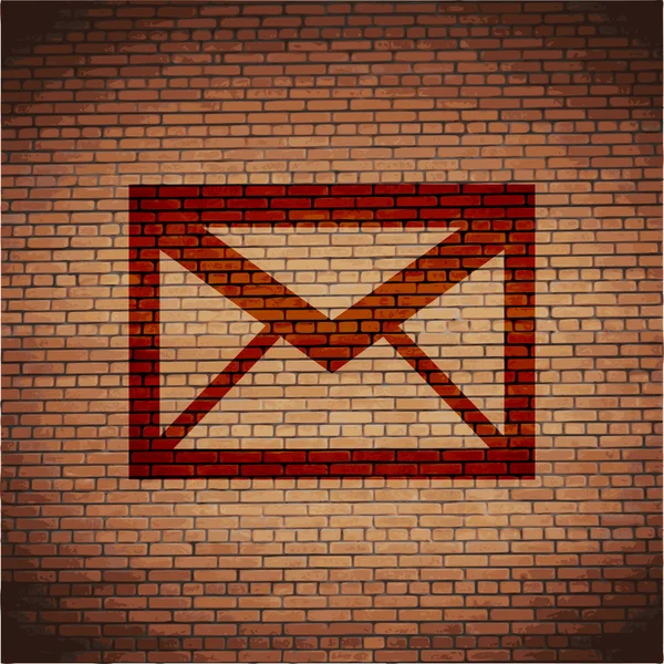 Envolvente Icono de correo plano con fondo abstracto —  Fotos de Stock