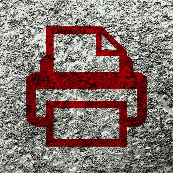 Druckersymbole flach mit abstraktem Hintergrund — Stockfoto