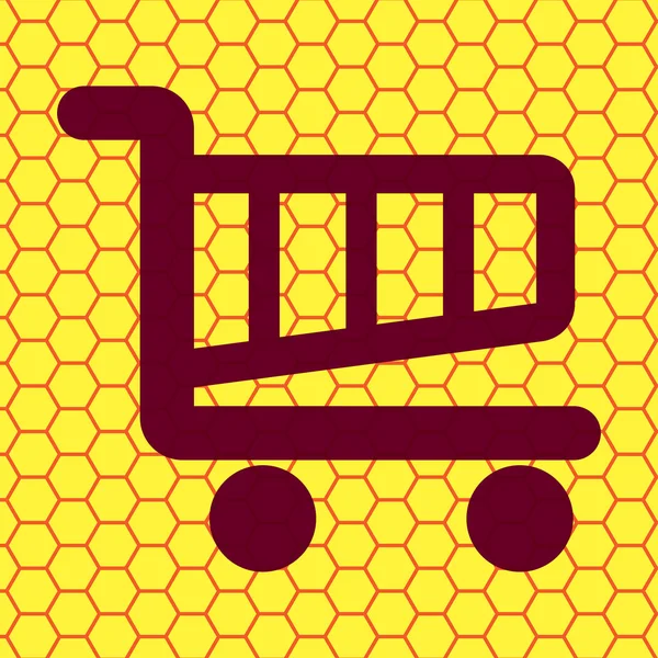 Shopping basket icon Flat with abstract background — Stock Photo, Image