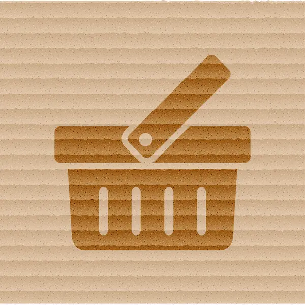 Піктограма кошика для покупок Плоский з абстрактним тлом — стокове фото