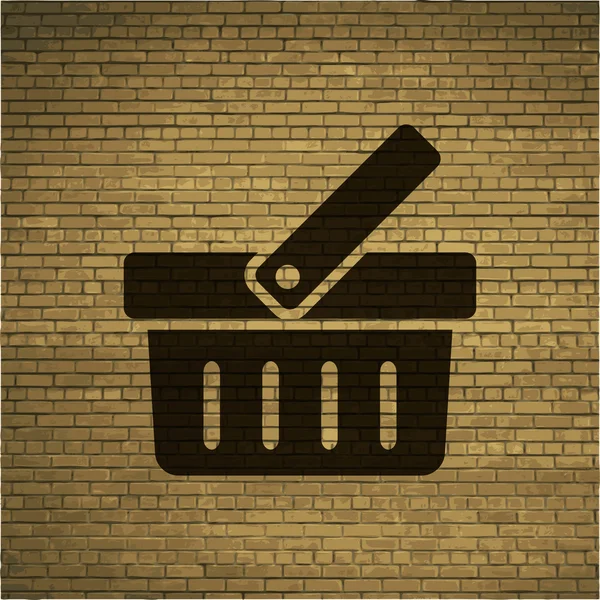 Shopping basket icon Flat with abstract background — Stock Photo, Image