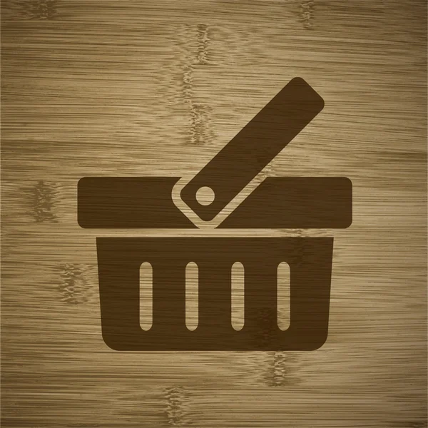 Shopping basket icon Flat with abstract background — Stock Photo, Image