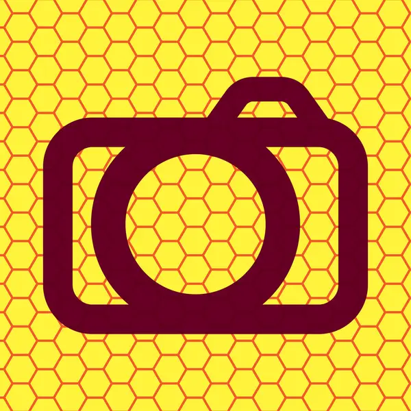Icona della fotocamera piatto con sfondo astratto — Foto Stock