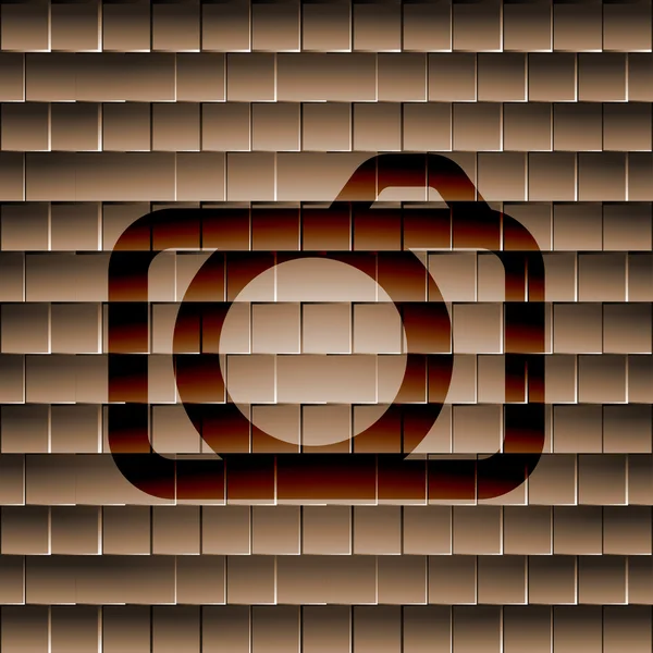 Kamera-Symbol flach mit abstraktem Hintergrund — Stockfoto