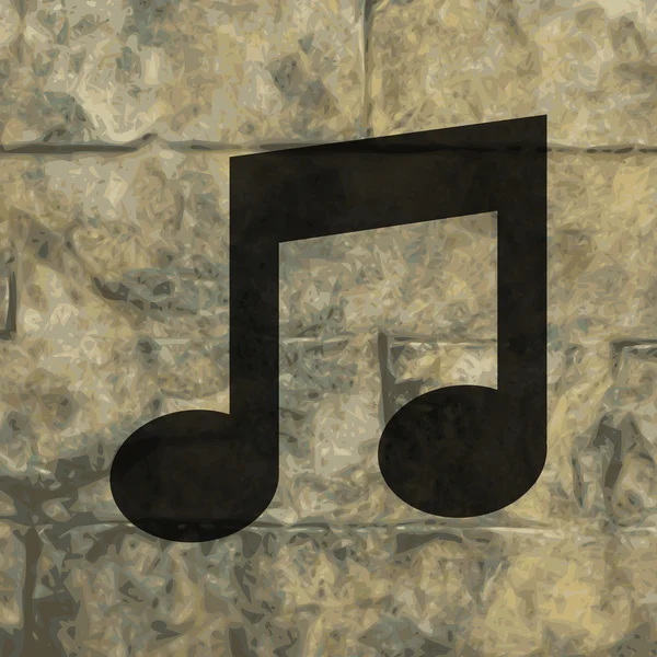 Музыкальные ноты Иконы плоские на фоне — стоковое фото