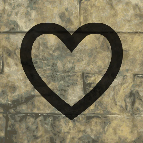 Icono del corazón Plano con fondo abstracto —  Fotos de Stock