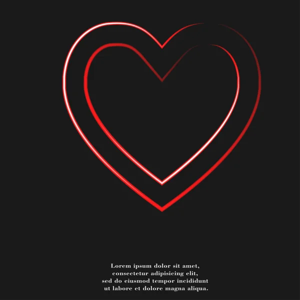 Icono del corazón Plano con fondo abstracto —  Fotos de Stock