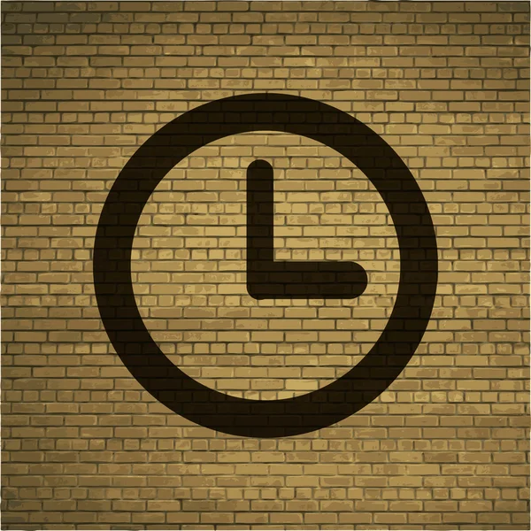 Horloge pictogram vlak met abstracte achtergrond — Stockfoto