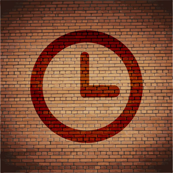 Horloge pictogram vlak met abstracte achtergrond — Stockfoto