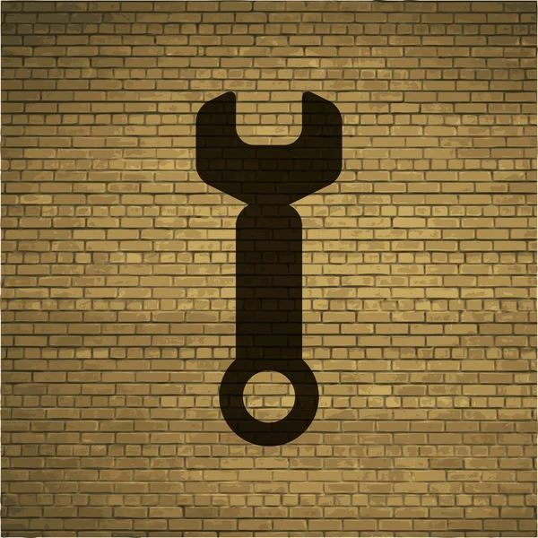 Wrench icon Flat with abstract background — Stock Photo, Image