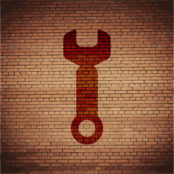 Ícone de chave plana com fundo abstrato — Fotografia de Stock
