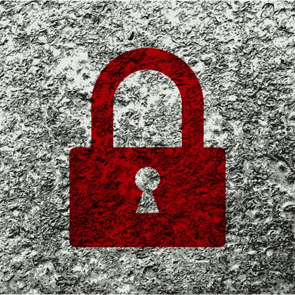 Padlock icon flat design with abstract background — Stock Photo, Image