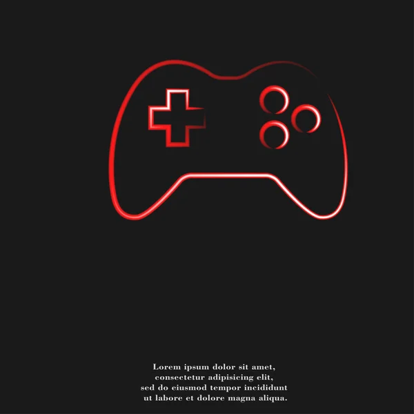 Gaming joysticken ikonen platt design med abstrakt bakgrund — Stockfoto