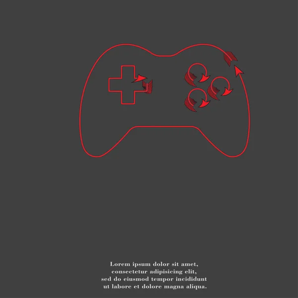 Gaming joystick pictogram platte ontwerp met abstracte achtergrond — Stockfoto