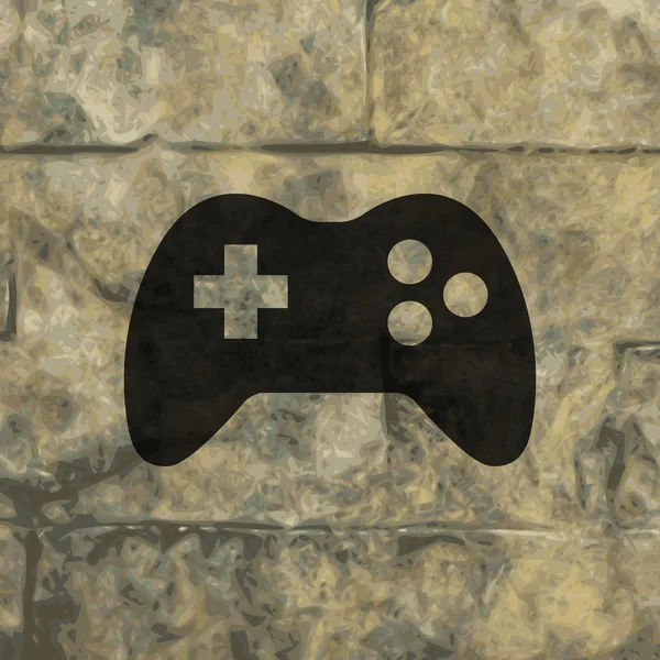 Иконка Gaming Joystick плоского дизайна с фоном — стоковое фото