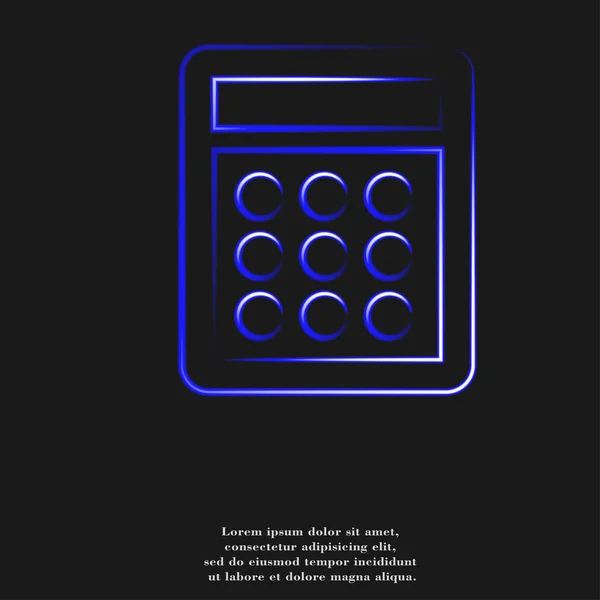 Calculadora icono diseño plano con fondo abstracto —  Fotos de Stock
