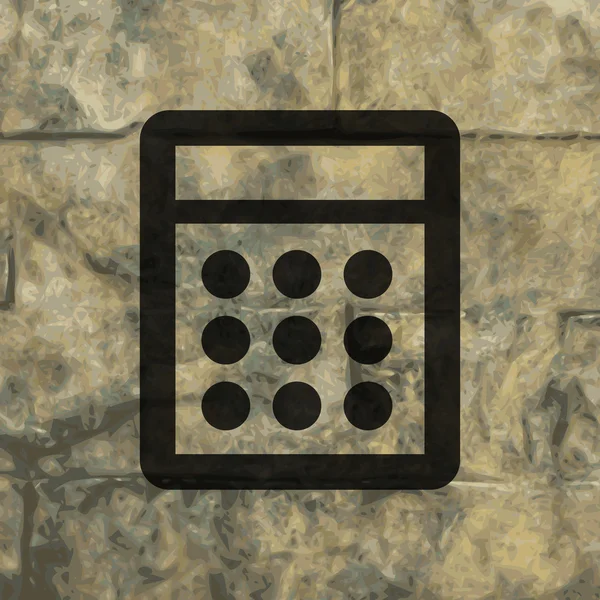 Taschenrechner-Symbol flaches Design mit abstraktem Hintergrund — Stockfoto