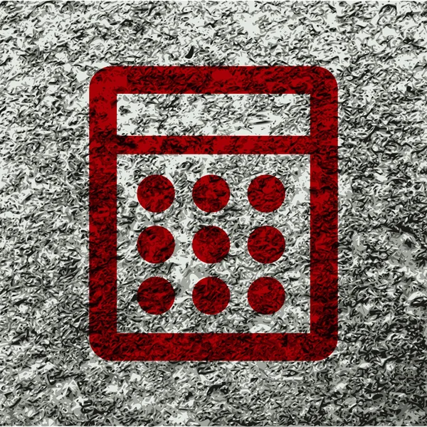Kalkulator ikona Płaska konstrukcja z streszczenie tło — Zdjęcie stockowe