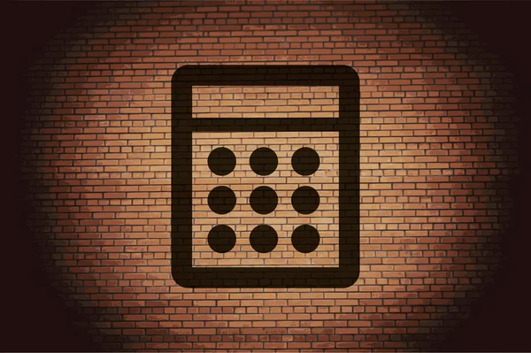 Taschenrechner-Symbol flaches Design mit abstraktem Hintergrund — Stockfoto